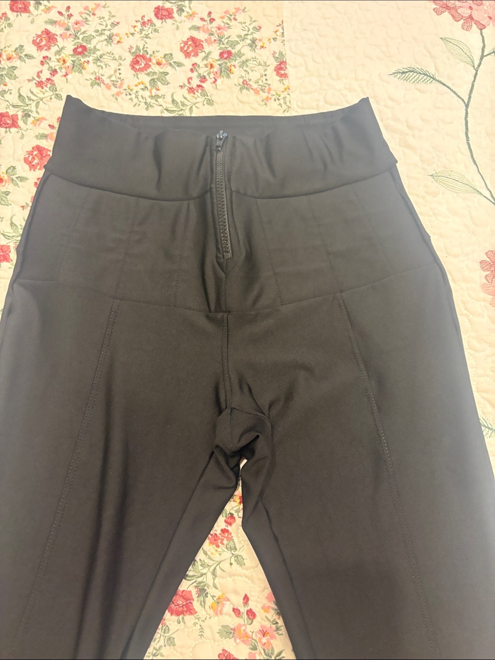Women's High-Waist Black Ponte Stretch Pants
